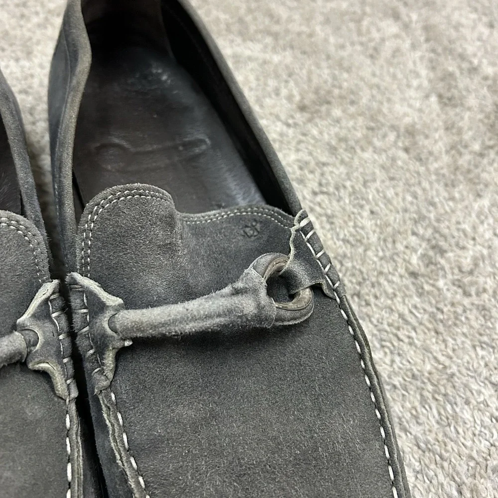Donald J Pliner Horsebit Loafers Men's Size 13 Gray Edlyn Shoes Slip On Suede - Picture 3 of 13